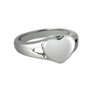 Stainless Steel Simple Heart Ring