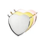 Stainless Modern Heart Cremation Jewelry Medallion